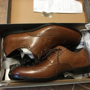 Stacy Adams Lavine Chestnut Mens 9 Oxfords NEW!